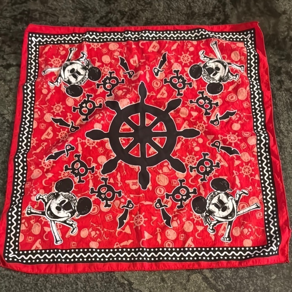 Disney Red Pirate Mickey Mouse Bandana